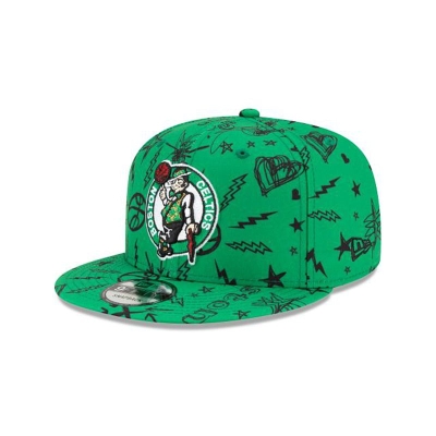 Green Boston Celtics Hat - New Era NBA Doodle 9FIFTY Snapback Caps USA3189726